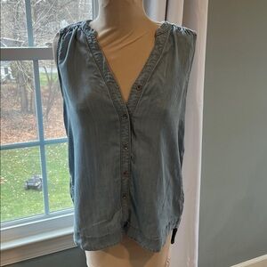 Anthropologie Denim Sleeveless Blouse